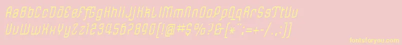 LinotypeRezidentOne Font – Yellow Fonts on Pink Background