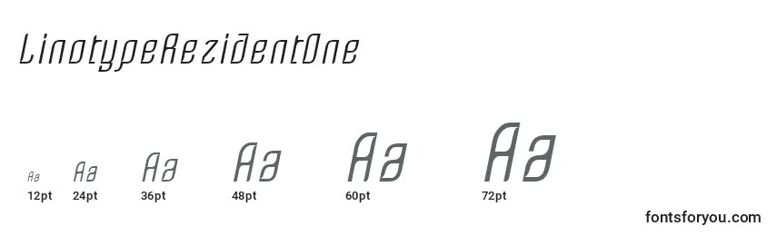 Размеры шрифта LinotypeRezidentOne