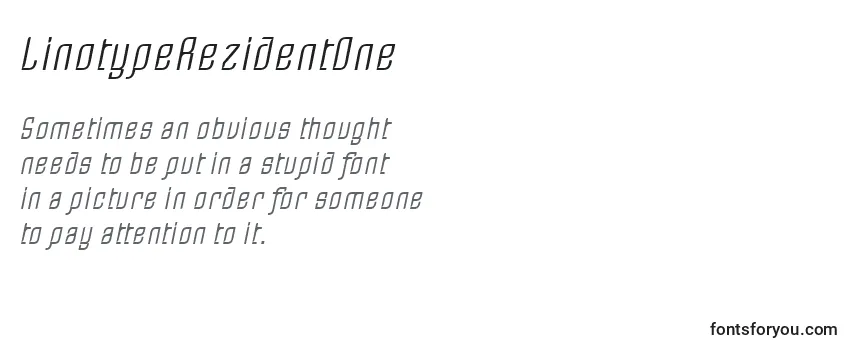 Review of the LinotypeRezidentOne Font