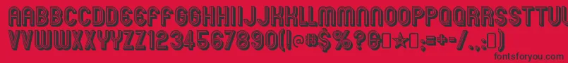 Mexcellent3DRegular Font – Black Fonts on Red Background