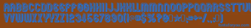 Mexcellent3DRegular Font – Blue Fonts on Brown Background