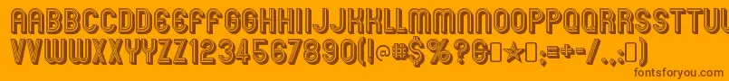 Mexcellent3DRegular Font – Brown Fonts on Orange Background