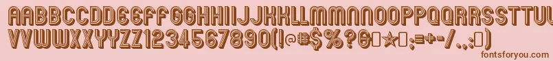Mexcellent3DRegular Font – Brown Fonts on Pink Background