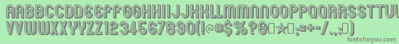 Mexcellent3DRegular Font – Gray Fonts on Green Background