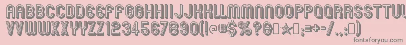 Mexcellent3DRegular Font – Gray Fonts on Pink Background