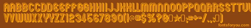 Mexcellent3DRegular Font – Orange Fonts on Brown Background