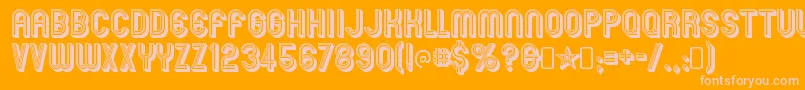 Mexcellent3DRegular Font – Pink Fonts on Orange Background