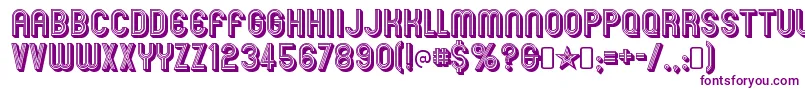 Mexcellent3DRegular Font – Purple Fonts on White Background