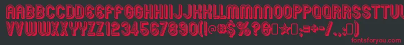 Mexcellent3DRegular Font – Red Fonts on Black Background
