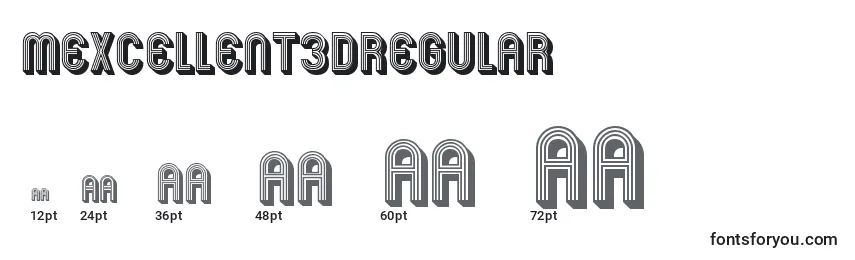 Mexcellent3DRegular Font Sizes