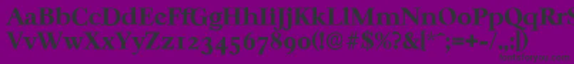 CasablancaserialXboldRegular-fontti – mustat fontit violetilla taustalla