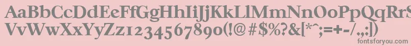 CasablancaserialXboldRegular-Schriftart – Graue Schriften auf rosa Hintergrund