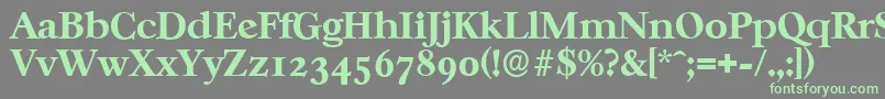 CasablancaserialXboldRegular-fontti – vihreät fontit harmaalla taustalla