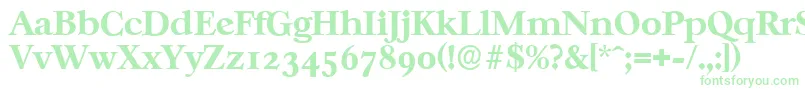 Шрифт CasablancaserialXboldRegular – зелёные шрифты