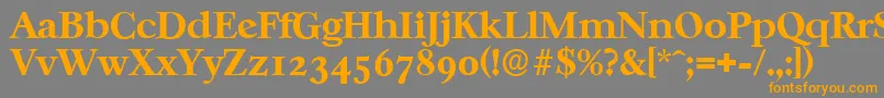 Шрифт CasablancaserialXboldRegular – оранжевые шрифты на сером фоне