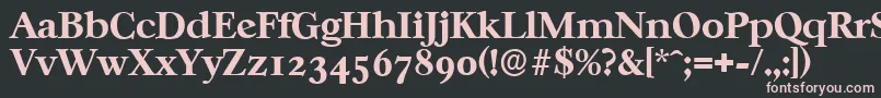 CasablancaserialXboldRegular Font – Pink Fonts on Black Background