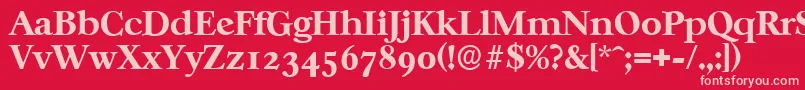 Шрифт CasablancaserialXboldRegular – розовые шрифты на красном фоне