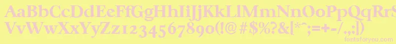 CasablancaserialXboldRegular Font – Pink Fonts on Yellow Background