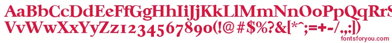 Шрифт CasablancaserialXboldRegular – красные шрифты на белом фоне