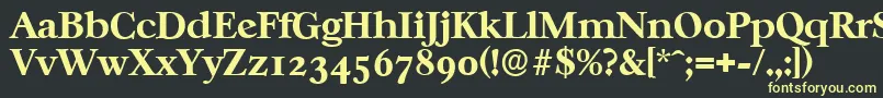 Шрифт CasablancaserialXboldRegular – жёлтые шрифты на чёрном фоне