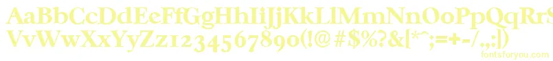 Шрифт CasablancaserialXboldRegular – жёлтые шрифты на белом фоне