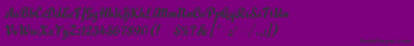 FlammeLetPlain.1.0 Font – Black Fonts on Purple Background