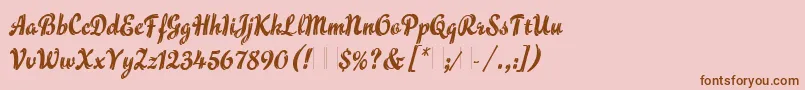 FlammeLetPlain.1.0 Font – Brown Fonts on Pink Background