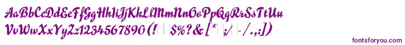 FlammeLetPlain.1.0 Font – Purple Fonts on White Background