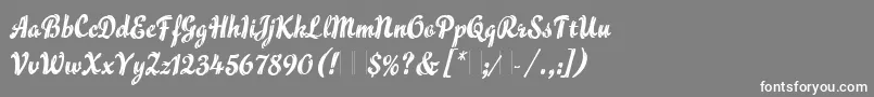 フォントFlammeLetPlain.1.0 – 灰色の背景に白い文字