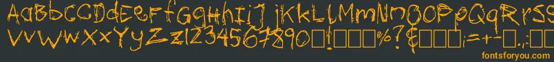 Mozugushi Font – Orange Fonts on Black Background