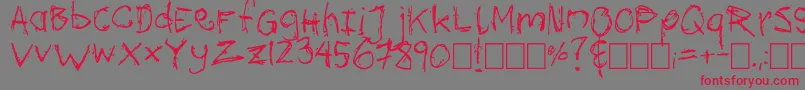 Mozugushi Font – Red Fonts on Gray Background