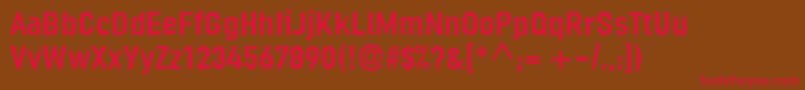 LinotypeOrdinarRegular Font – Red Fonts on Brown Background