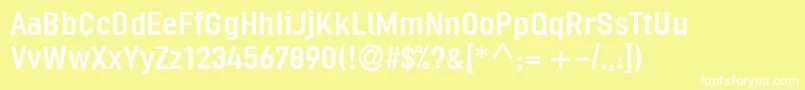 LinotypeOrdinarRegular Font – White Fonts on Yellow Background