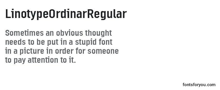 LinotypeOrdinarRegular Font