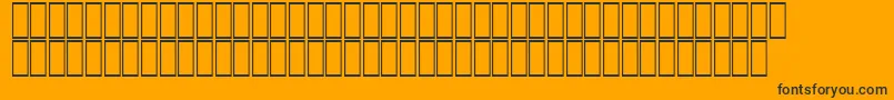 Fonte AgaAbasanRegular – fontes pretas em um fundo laranja