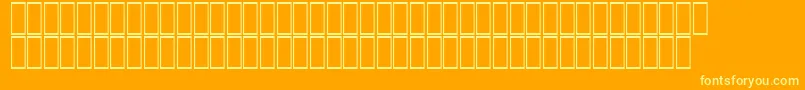 Fonte AgaAbasanRegular – fontes amarelas em um fundo laranja