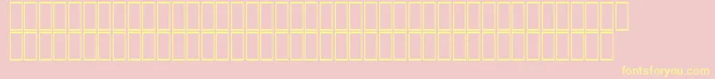 Fonte AgaAbasanRegular – fontes amarelas em um fundo rosa
