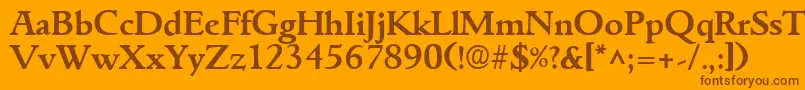 GoudyitalianBold Font – Brown Fonts on Orange Background