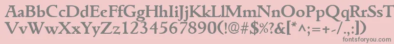 GoudyitalianBold Font – Gray Fonts on Pink Background