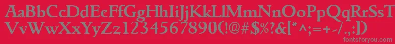 GoudyitalianBold Font – Gray Fonts on Red Background