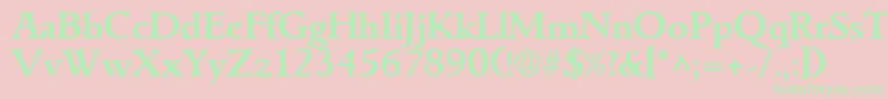 GoudyitalianBold Font – Green Fonts on Pink Background