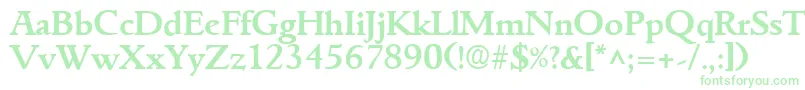 GoudyitalianBold Font – Green Fonts on White Background