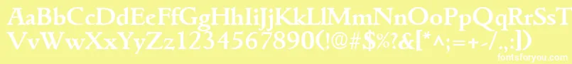 GoudyitalianBold Font – White Fonts on Yellow Background