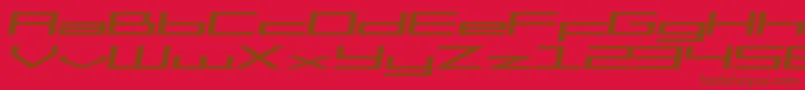 SfSquareHeadExtendedItalic Font – Brown Fonts on Red Background