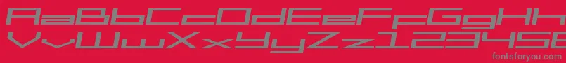 SfSquareHeadExtendedItalic Font – Gray Fonts on Red Background