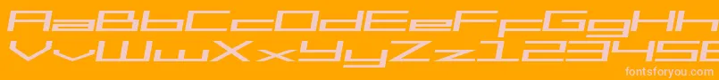 SfSquareHeadExtendedItalic Font – Pink Fonts on Orange Background