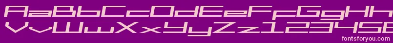 SfSquareHeadExtendedItalic Font – Pink Fonts on Purple Background