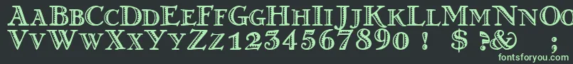 GrekoN Font – Green Fonts on Black Background