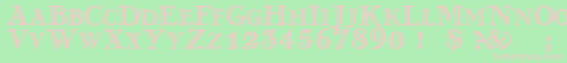 GrekoN Font – Pink Fonts on Green Background