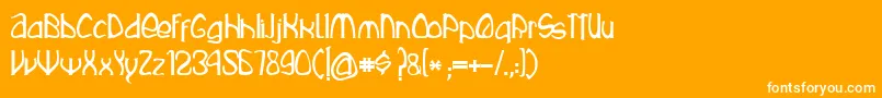 Rustika Font – White Fonts on Orange Background